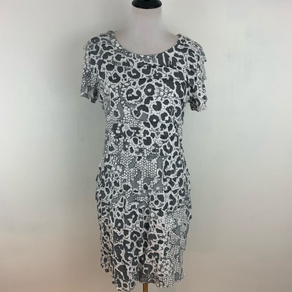 Cubism Stretch Layer Dress Short Sleeves